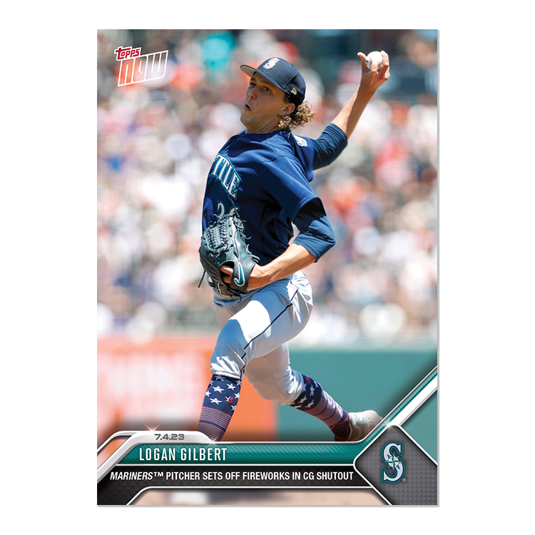 Logan Gilbert - 2023 MLB Topps NOW® Card 525 - PR: 358