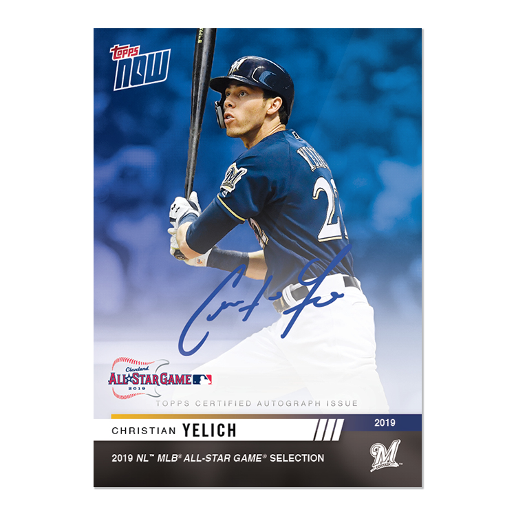 On-Card Autograph # to 49 - Christian Yelich - MLB Topps NOW® Card 1A