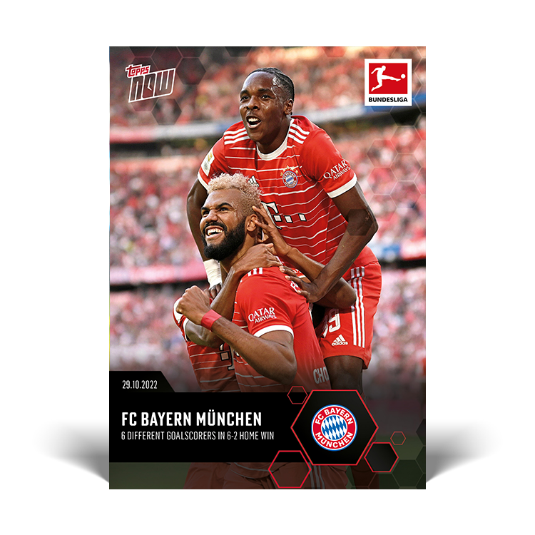 6 different goalscorers in 6:2 home win - Bundesliga Topps NOW® Card #73 - PR: 200