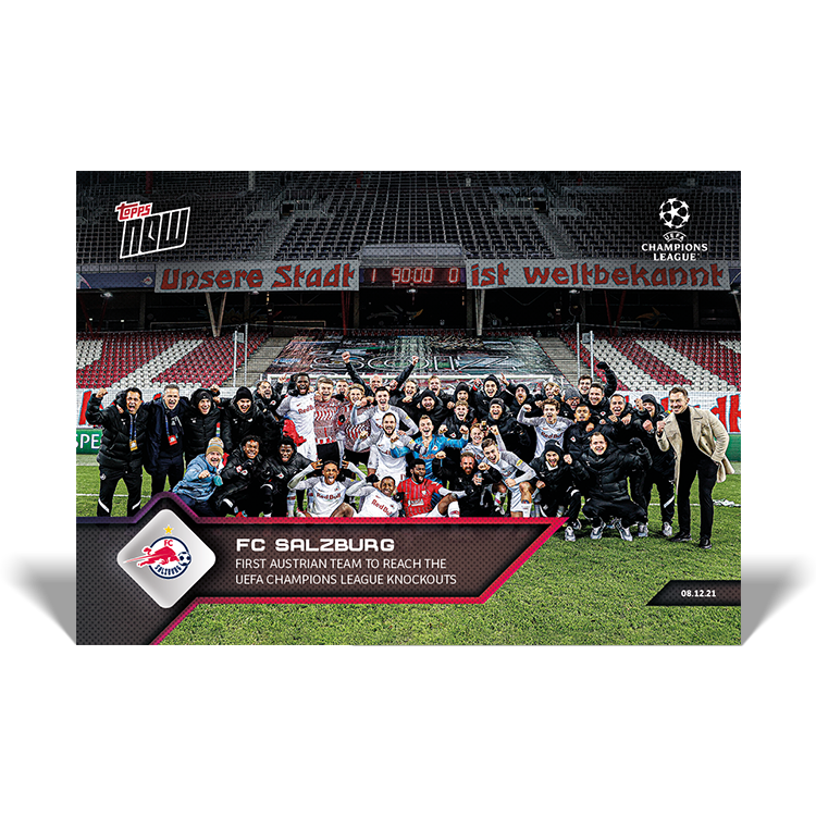First Austrian team to reach the UEFA Champions League knockouts - UCL Topps NOW® Card #101 - PR: 313