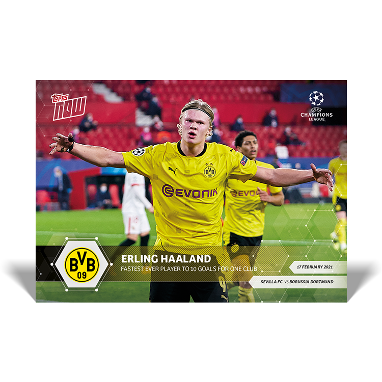 Fastest ever player to 10 goals for one club - UCL Topps NOW® Card #42 - Print Run: 1444