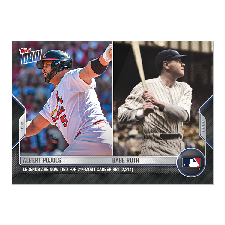 Albert Pujols/Babe Ruth - 2022 MLB Topps NOW® Card 999 - PR: 3591