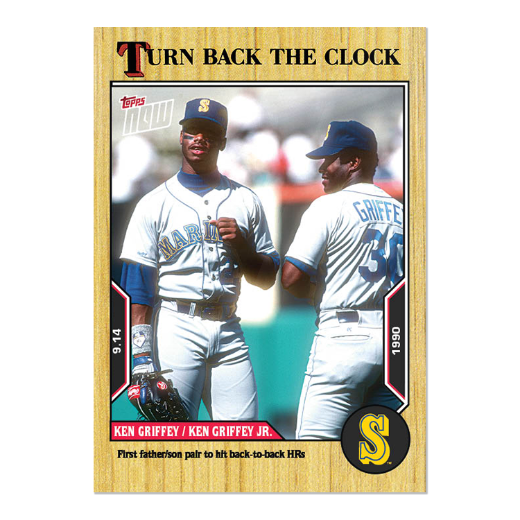 Ken Griffey/Ken Griffey Jr. - 2022 MLB Topps NOW® Turn Back The Clock - Card 168 - PR: 761