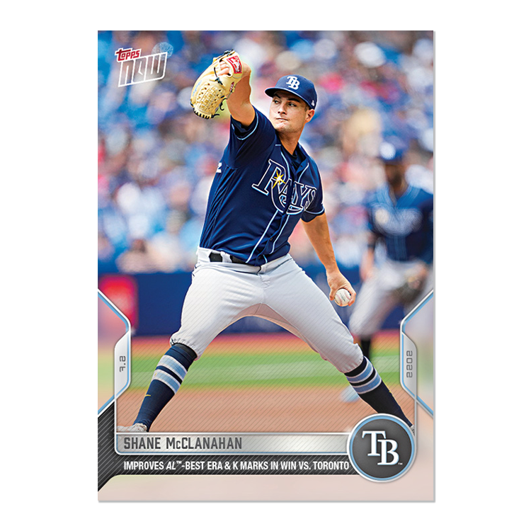 Shane McClanahan - 2022 MLB Topps NOW® Card 452 - PR: 249