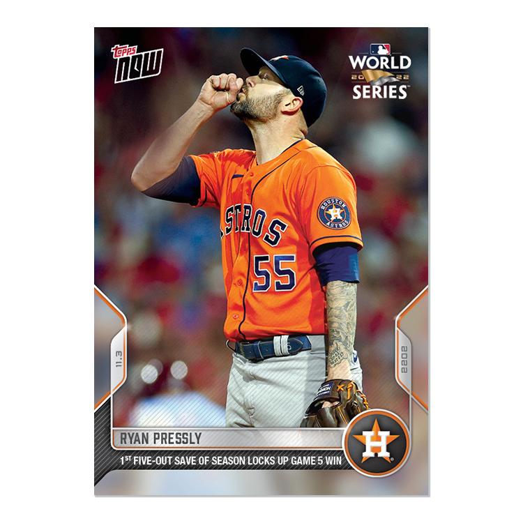 Ryan Pressly - 2022 MLB Topps NOW® Card 1155 - PR: 587