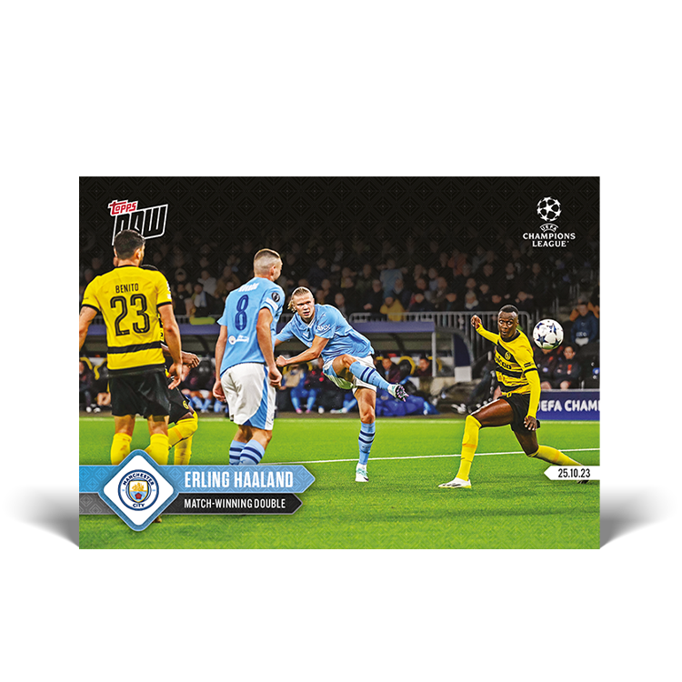 Erling Haaland - Match-winning double - UCL Topps NOW® Card #47 - PR: 918