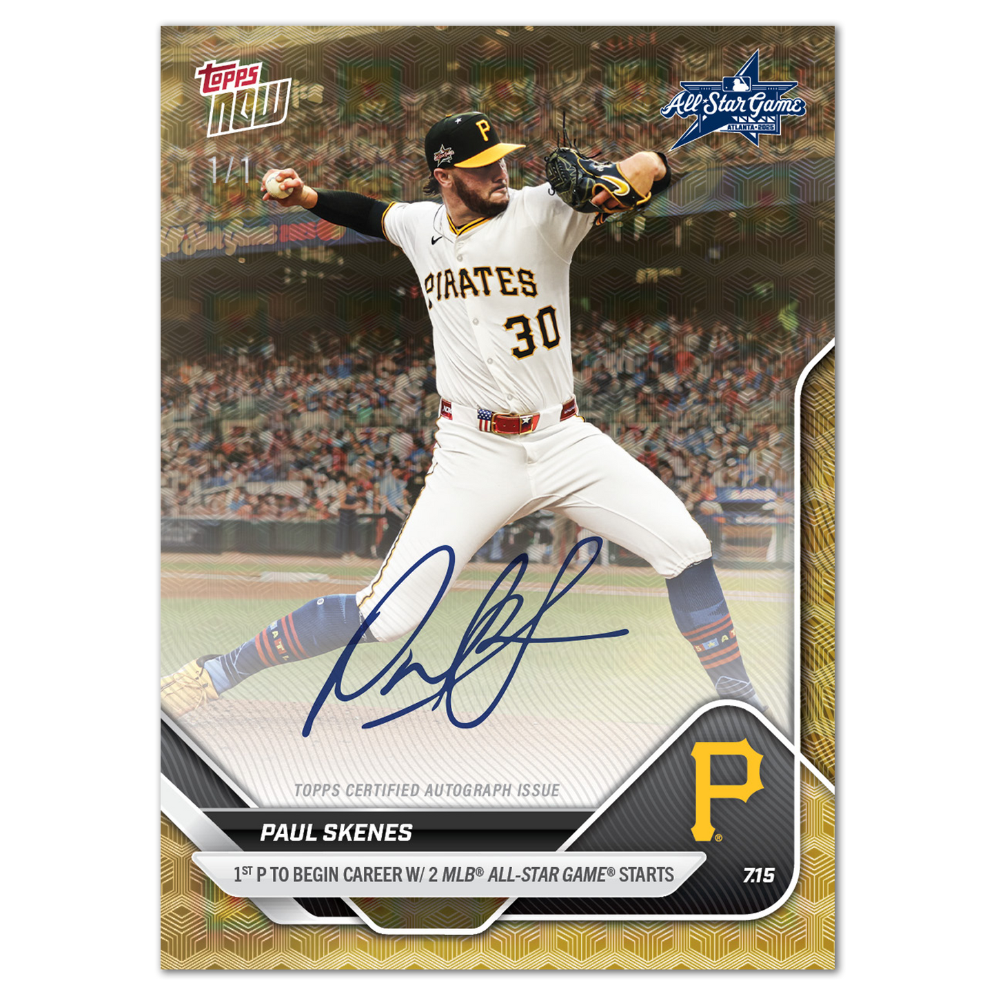 Paul Skenes - 2025 MLB Topps NOW® - Card 428 - LOOK FOR AUTO