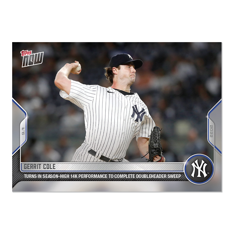 Gerrit Cole - 2022 MLB Topps NOW® Card 856 - PR: 568