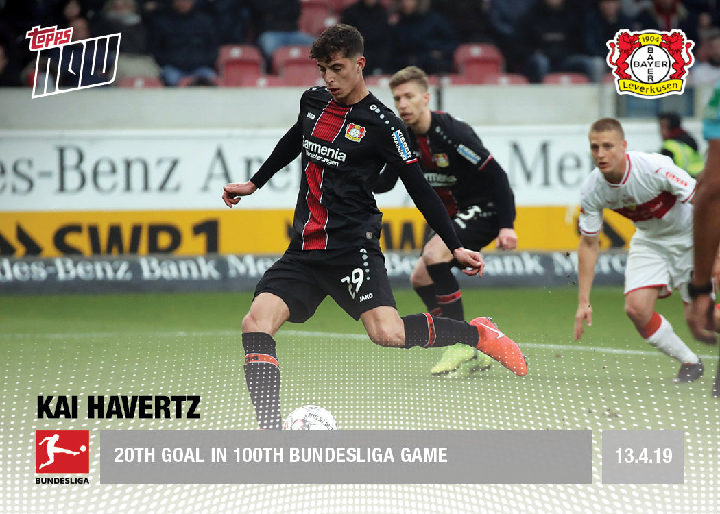 20th goal in 100th Bundesliga game - Bundesliga Topps NOW® Card 105 - Print Run: 39