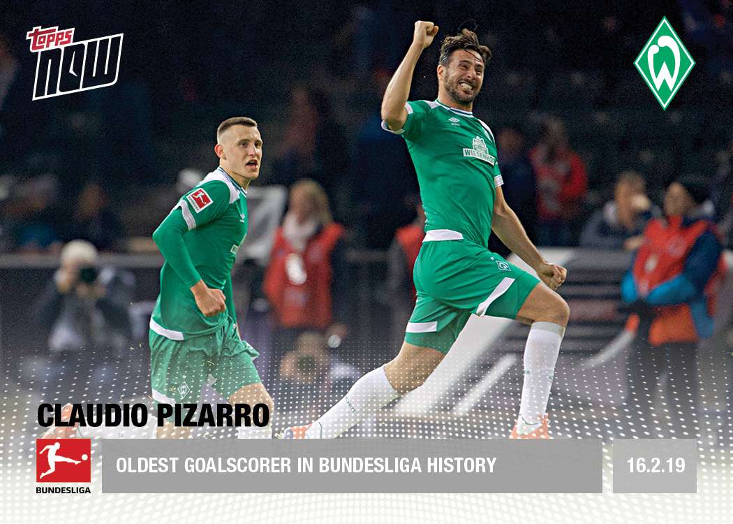 Oldest Goalscorer in Bundesliga History- Bundesliga Topps NOW® Card 77 - Print Run: 47