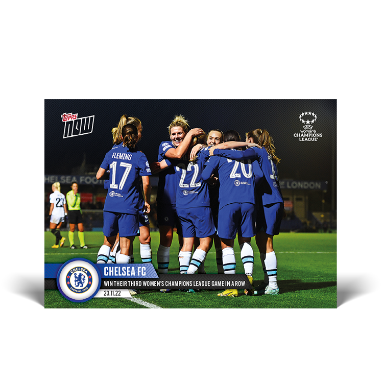 Win their third Women's Champions League game in a row - UWCL Topps NOW® Card #9 - PR: 97