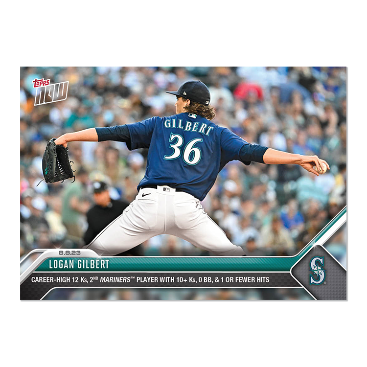 Logan Gilbert - 2023 MLB Topps NOW® Card 677 - PR: 414