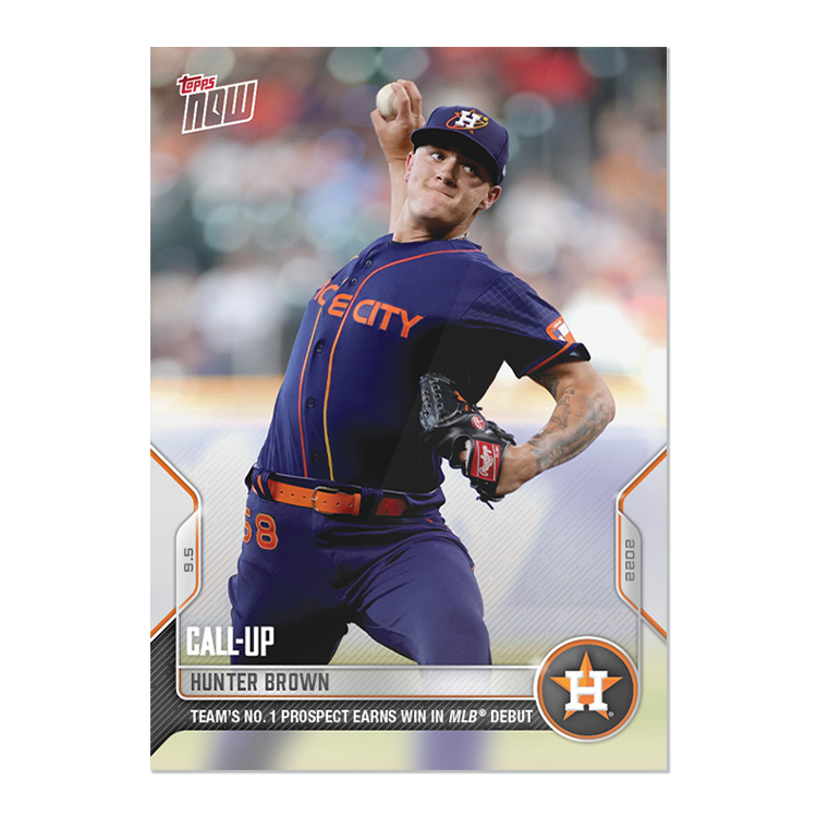 Hunter Brown - 2022 MLB Topps NOW® Card 847 - PR: 1611