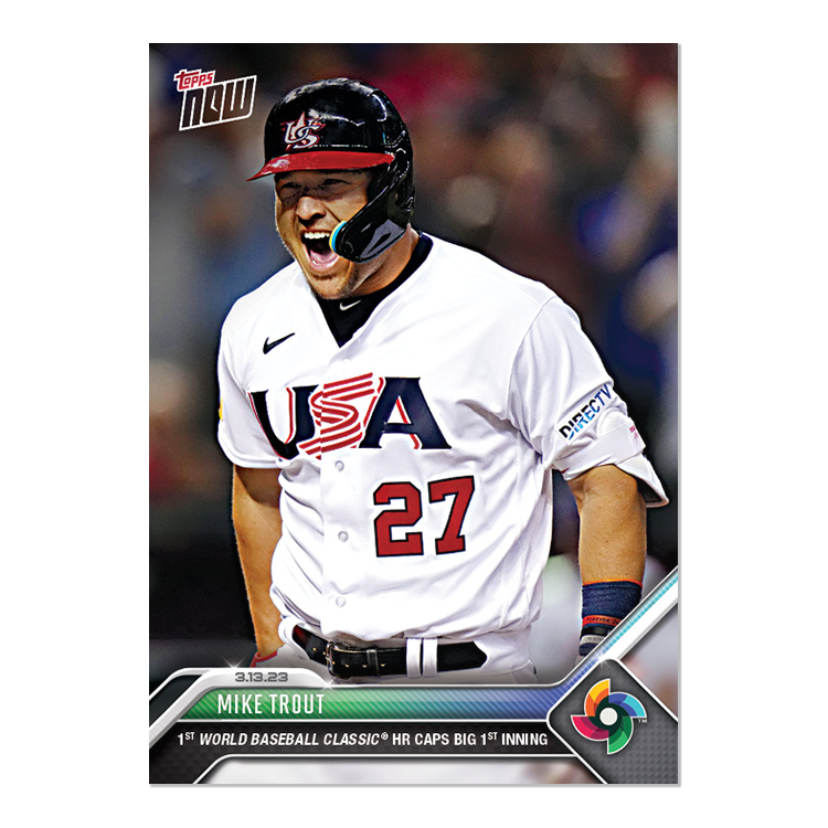 Mike Trout - 2023 World Baseball Classic Topps NOW® Card 41 - PR: 2781