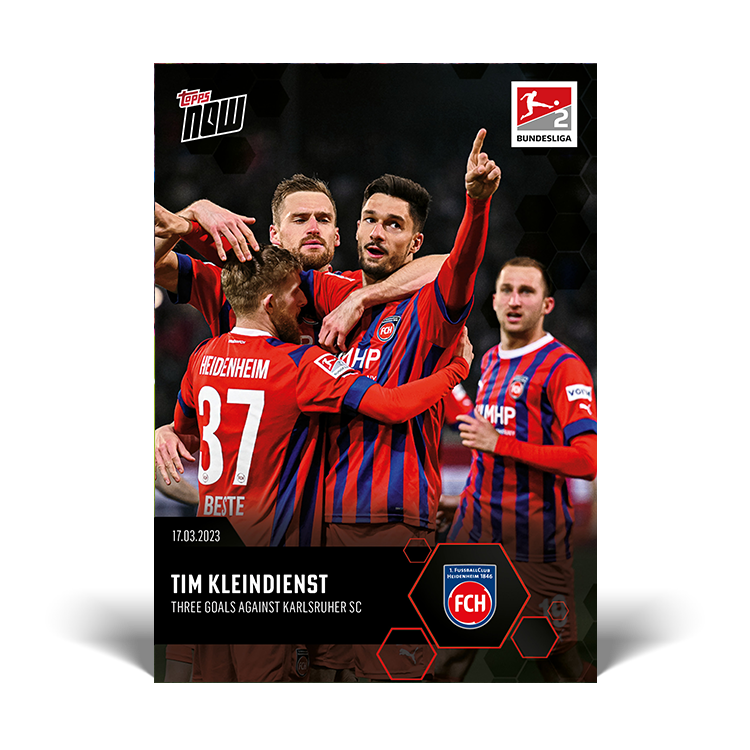 Three goals against Karlsruher SC - Bundesliga Topps NOW® Card #159 - PR: 84