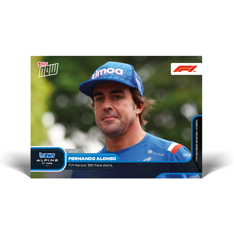 Formula 1 Record: 350 Race Starts - F1 Topps NOW® Card #59 - PR: 1480