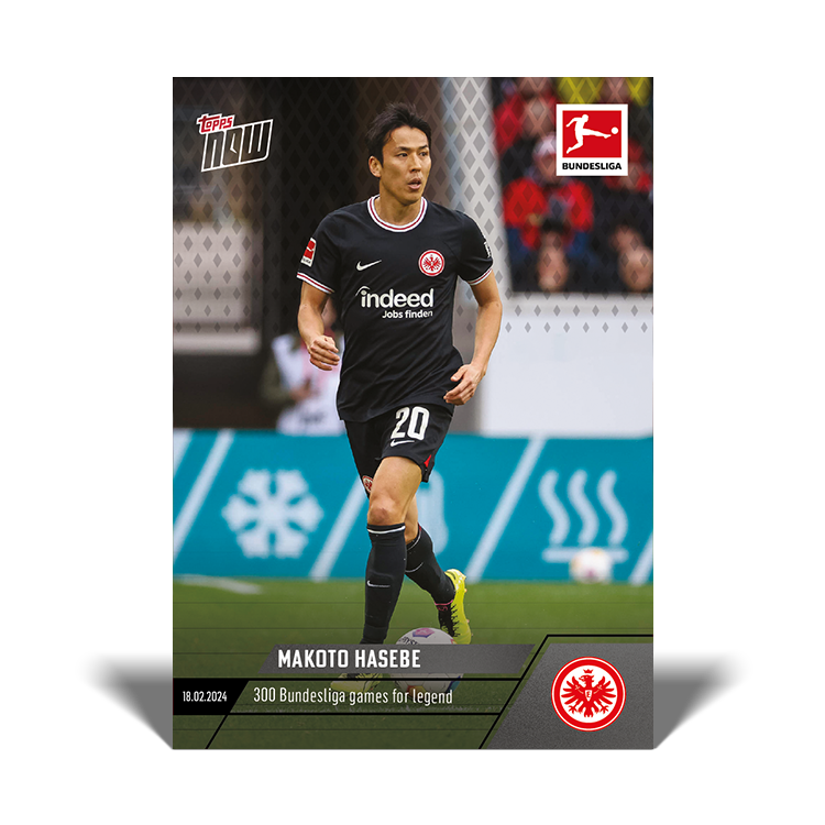 Makoto Hasebe - 300 Bundesliga games for legend - Bundesliga Topps NOW® Card #125 - PR: 225