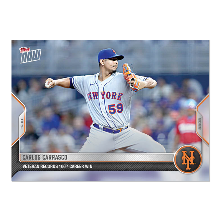 Carlos Carrasco - 2022 MLB Topps NOW® Card 617 - PR: 346