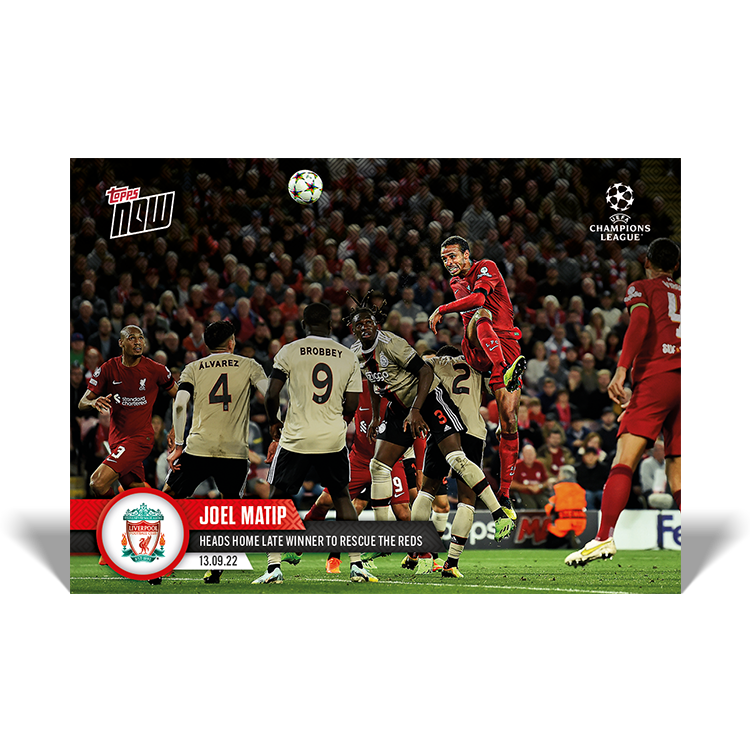 Heads home late winner to rescue the Reds - UCL Topps NOW® Card #21 - PR: 249