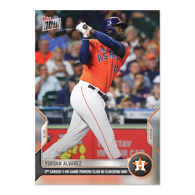 Yordan Alvarez - 2022 MLB Topps NOW® Card 911 - PR: 337