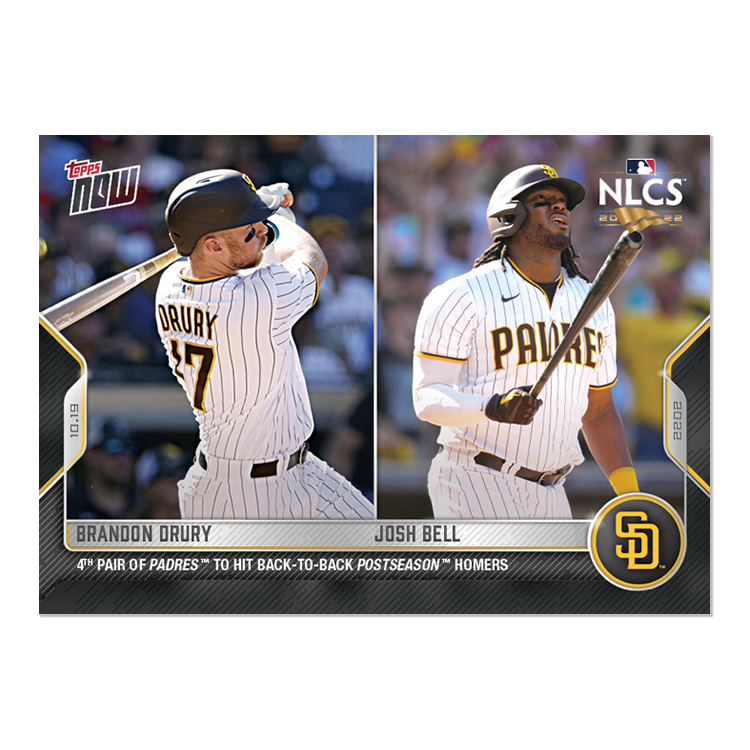 Brandon Drury/Josh Bell - 2022 MLB Topps NOW® Card 1103 - PR: 410