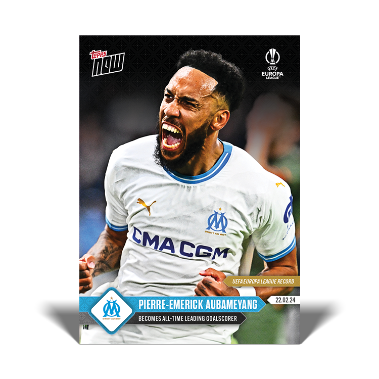 Pierre-Emerick Aubameyang - UEFA EUROPA LEAGUE RECORD: Competition's all-time top goalscorer - UEL Topps NOW® Card #29 - PR: 236