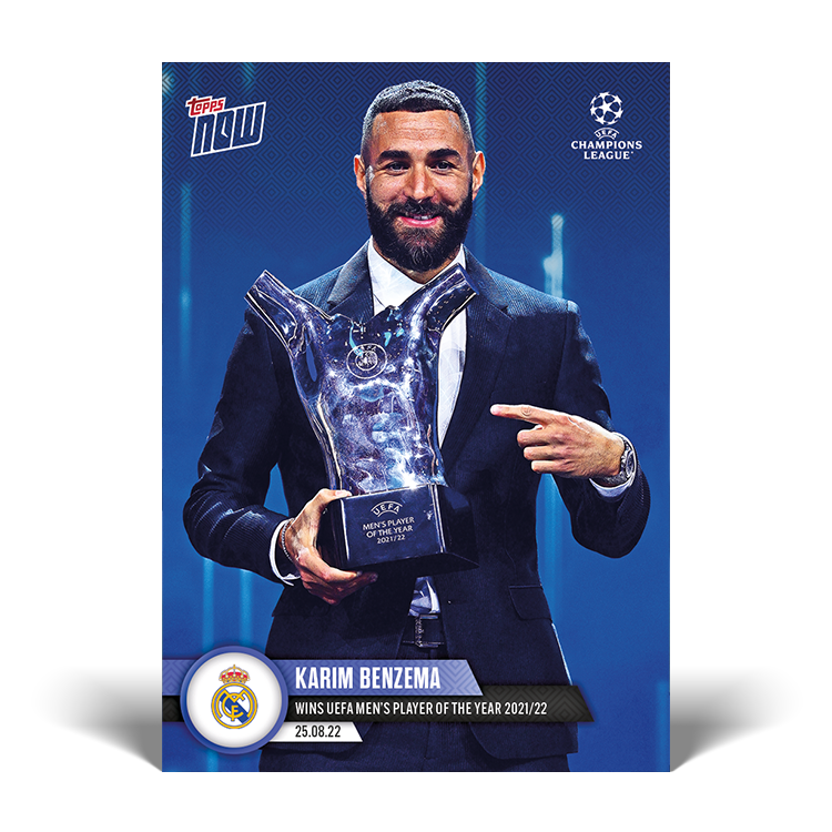 Wins UEFA Men’s Player of the Year 2021/22 - UCL Topps NOW® Card #4 - PR: 1126