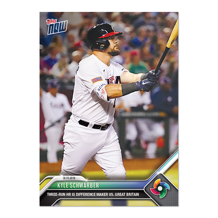 Kyle Schwarber - 2023 World Baseball Classic Topps NOW® Card 24 - PR: 544