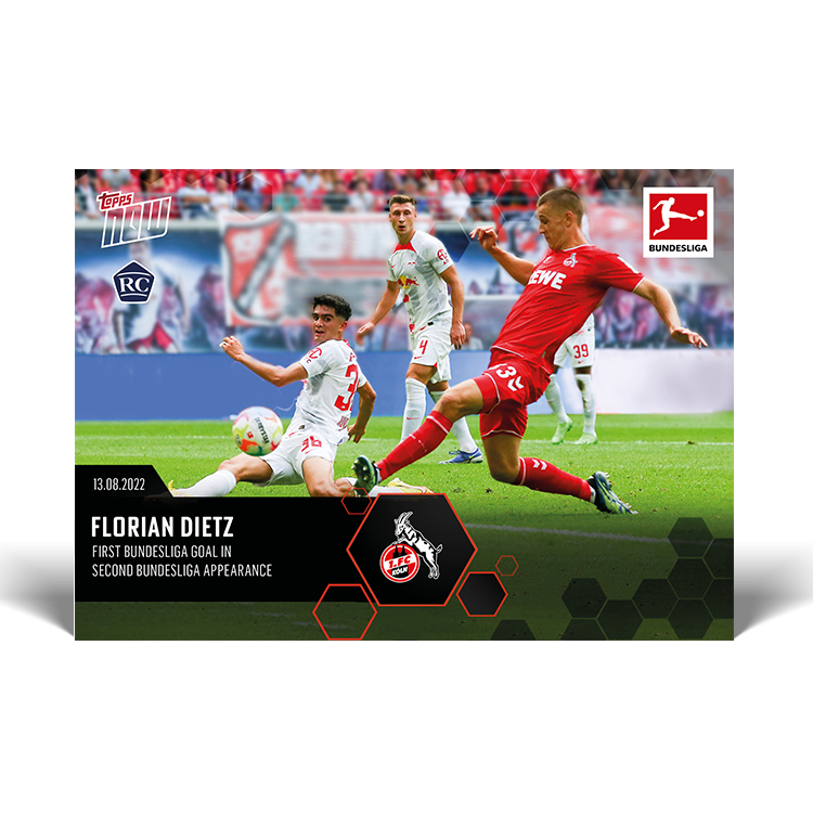 First Bundesliga goal in second Bundesliga appearance - Bundesliga Topps NOW® Card #16 - PR: 299
