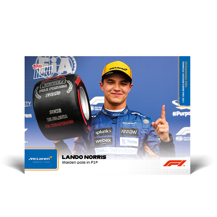 Maiden Pole in F1. - F1 Topps NOW® Card #58 - PR: 4756