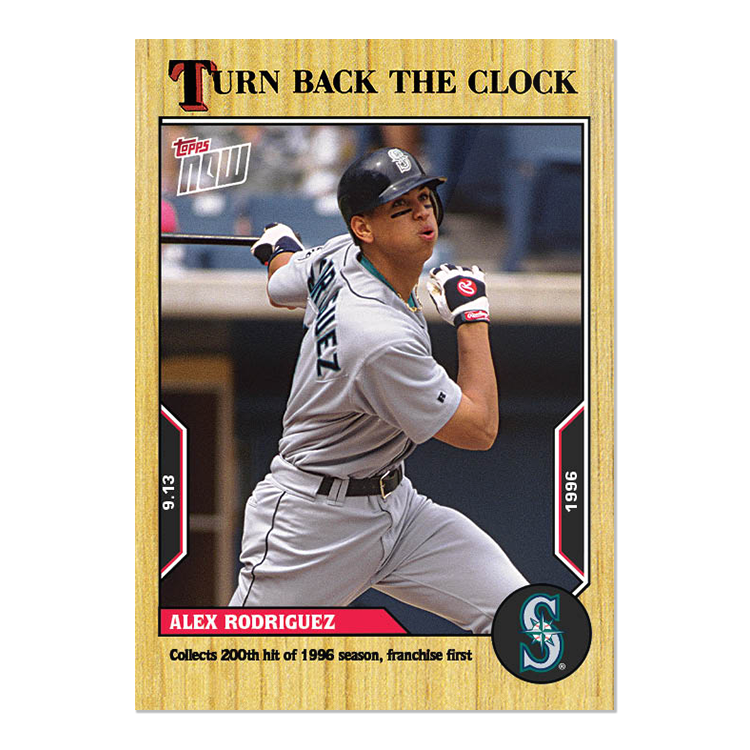 Alex Rodriguez - 2022 MLB Topps NOW® Turn Back The Clock - Card 167 - PR: 214