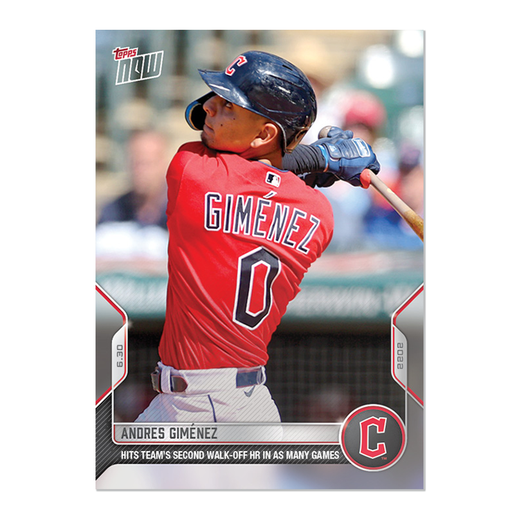Andres Gimenez - 2022 MLB Topps NOW® Card 437 - PR: 373