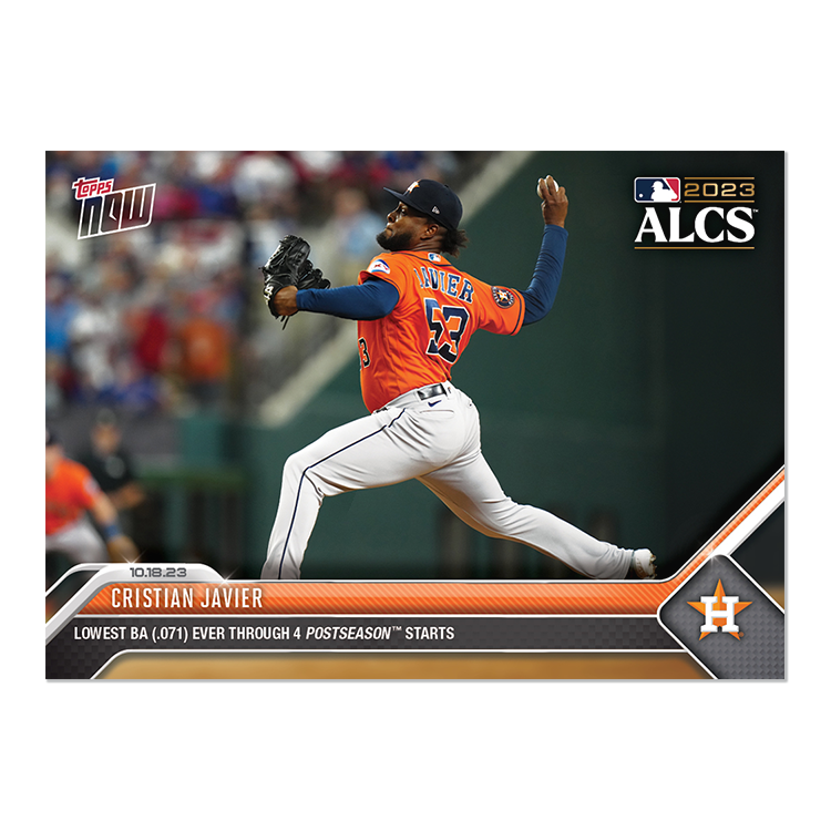 Cristian Javier - 2023 MLB Topps NOW® Card 1015 - PR: 439