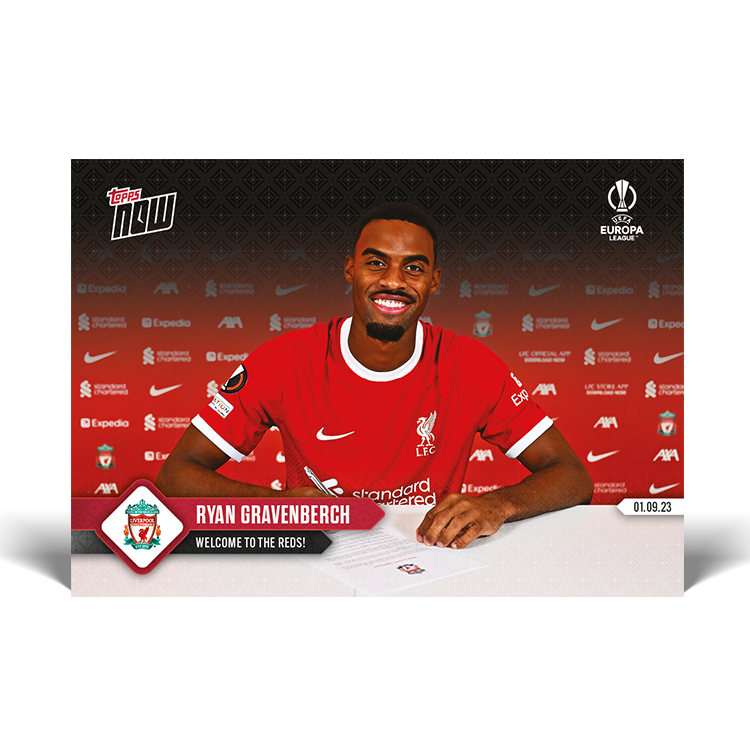 Ryan Gravenberch - Welcome to the Reds! - UEL Topps NOW® Card #2 - PR: 489