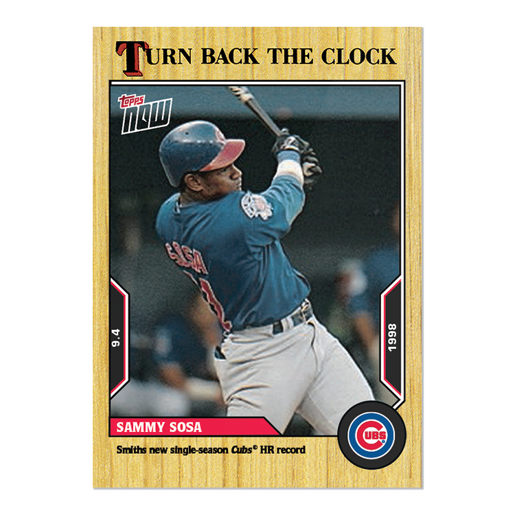 Sammy Sosa - 2022 MLB Topps NOW® Turn Back The Clock - Card 158 - PR: 277