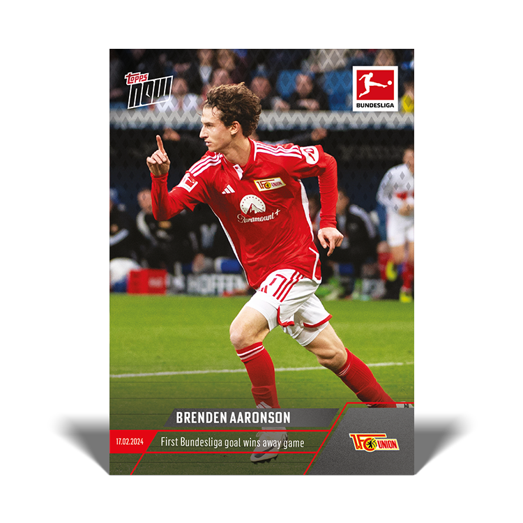 Brenden Aaronson - First Bundesliga goal wins away game - Bundesliga Topps NOW® Card #123 - PR: 207