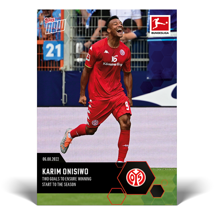 Two goals to ensure winning start to the season - Bundesliga Topps NOW® Card #7 - PR: 118