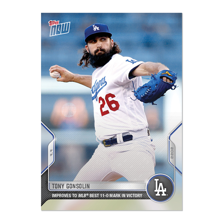 Tony Gonsolin - 2022 MLB Topps NOW® Card 490 - PR: 261