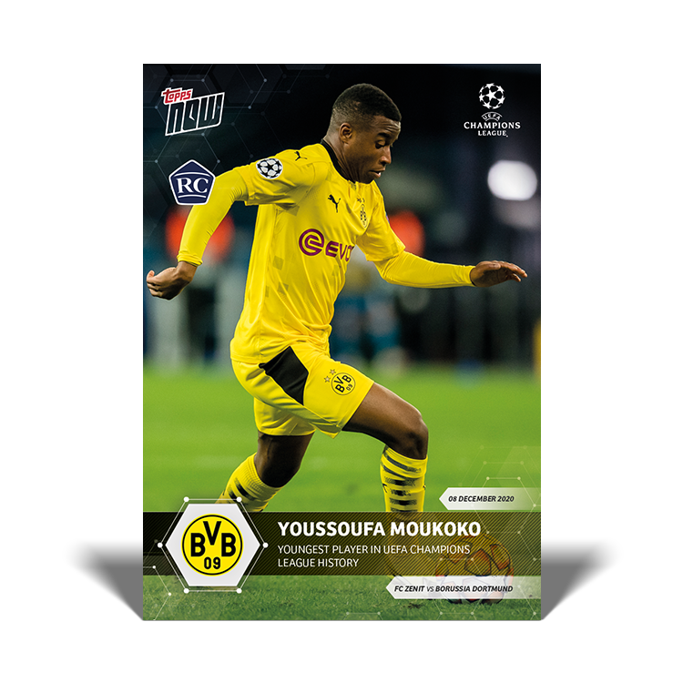 Youngest player in UEFA Champions League history - UCL Topps NOW® Card #33 - Print Run: 9541