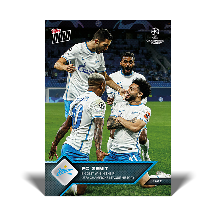 Biggest win in their UEFA Champions League history - UCL Topps NOW® Card #45 - PR: 161