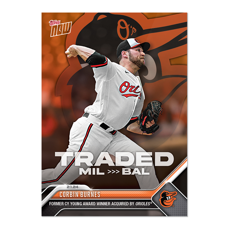 Corbin Burnes - 2023 MLB Topps NOW® Card OS30 - PR: 764