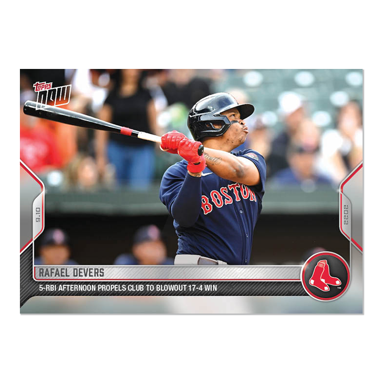 Rafael Devers - 2022 MLB Topps NOW® Card 877 - PR: 459