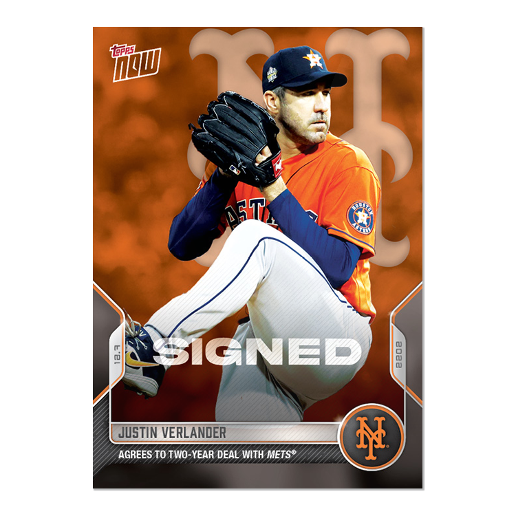 Justin Verlander - 2022 MLB Topps NOW® Card OS44 - PR: 797