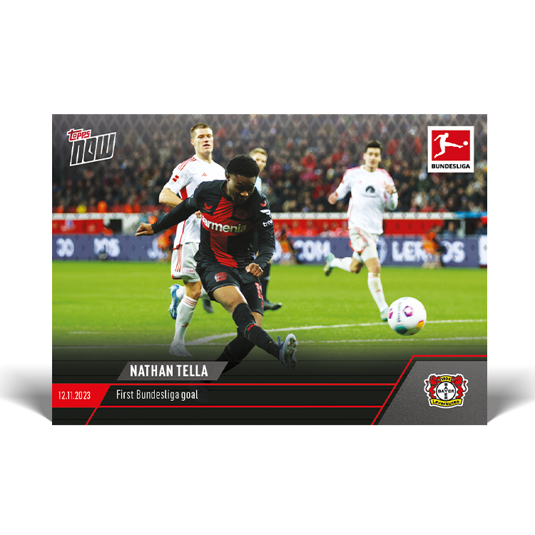 Nathan Tella - First Bundesliga goal - Bundesliga Topps NOW® Card #67 - PR: 102