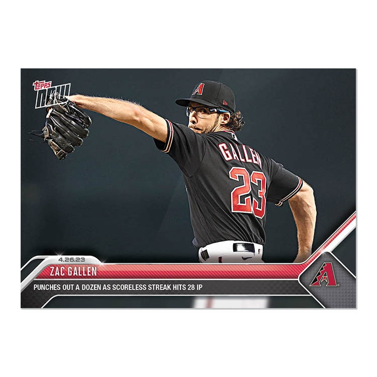 Zac Gallen - 2023 MLB Topps NOW® Card 189 - PR: 268
