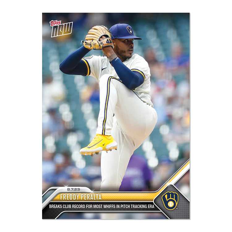Freddy Peralta - 2023 MLB Topps NOW® Card 671 - PR: 426