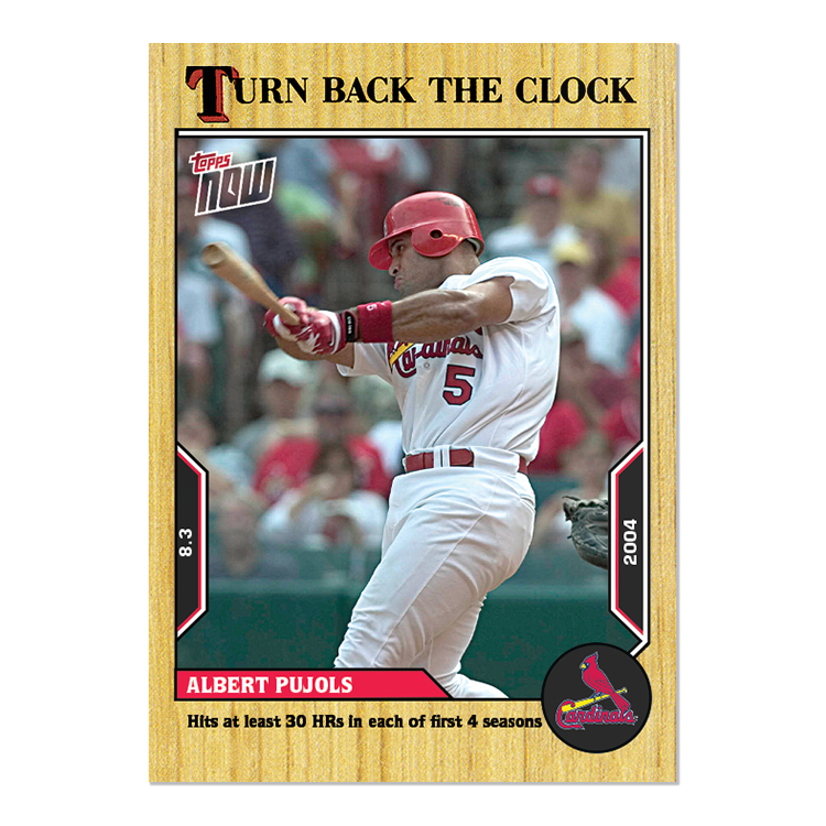 Albert Pujols - 2022 MLB Topps NOW® Turn Back The Clock - Card 126 - PR: 394