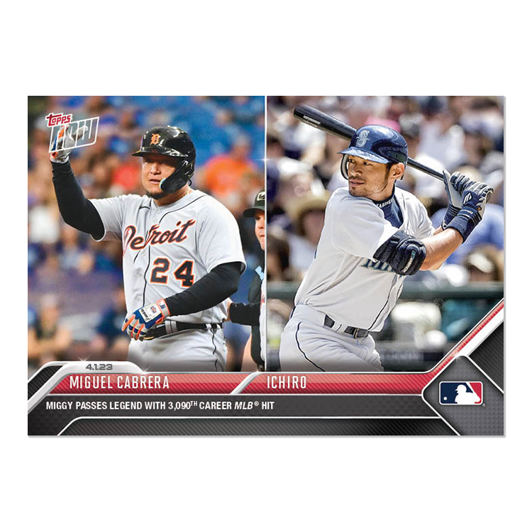 Miguel Cabrera/Ichiro - 2023 MLB Topps NOW® Card 25 - PR: 1056