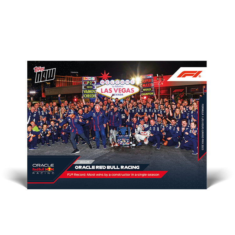 Oracle Red Bull - F1 Record: Most win by a constructor in a single season - F1 Topps NOW® Card #69 - PR: 1377