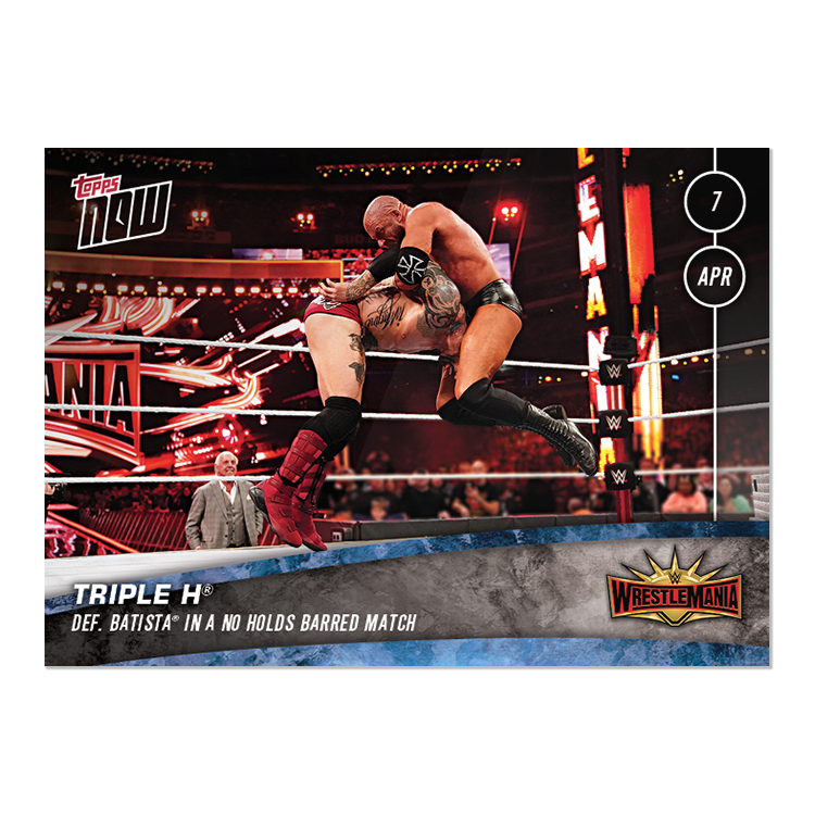 Triple H - WWE Topps NOW® Card 16 - Print Run: 95